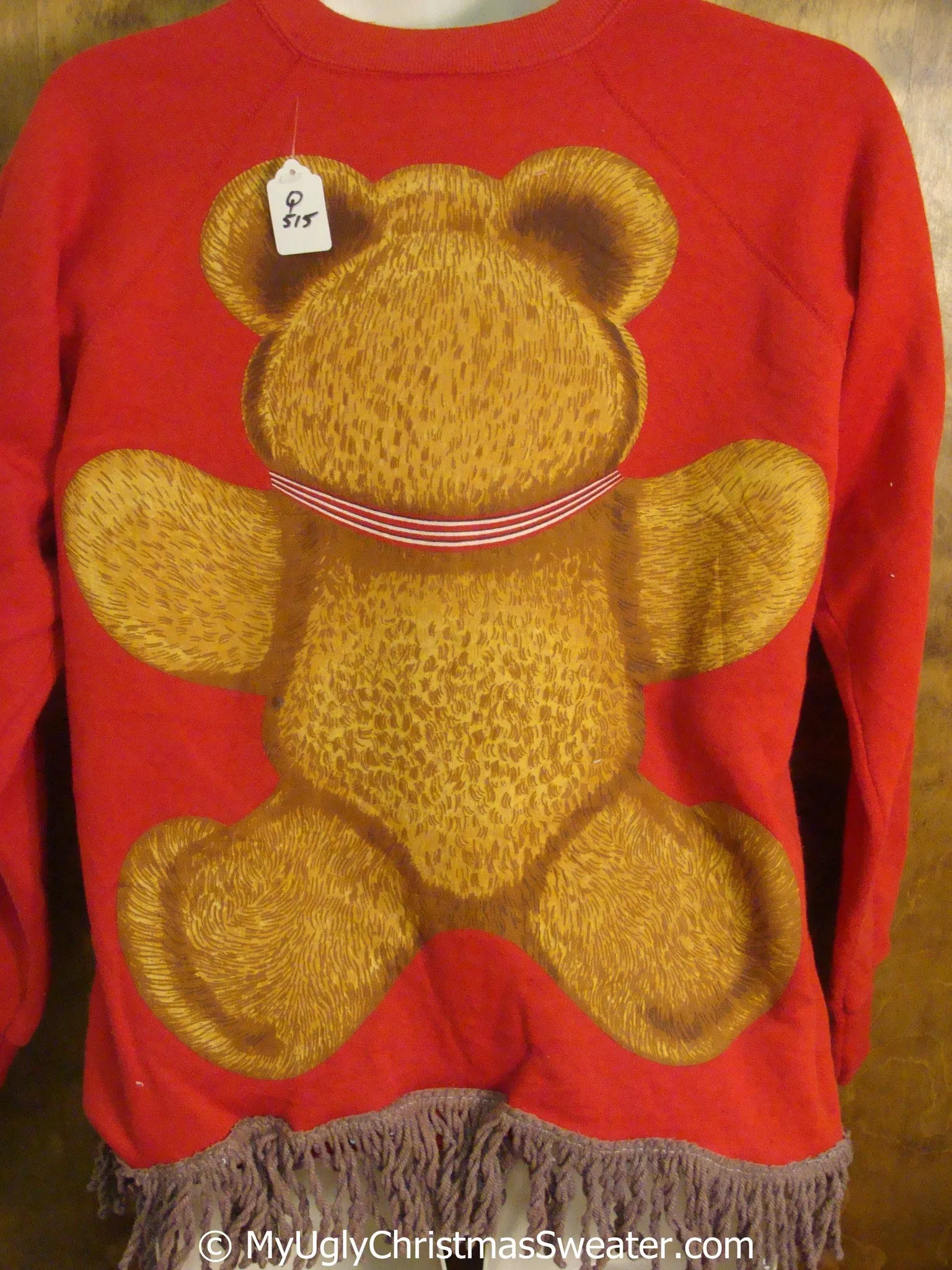 2sided Teddy Bear 80s Gem Tacky Christmas Sweatshirt