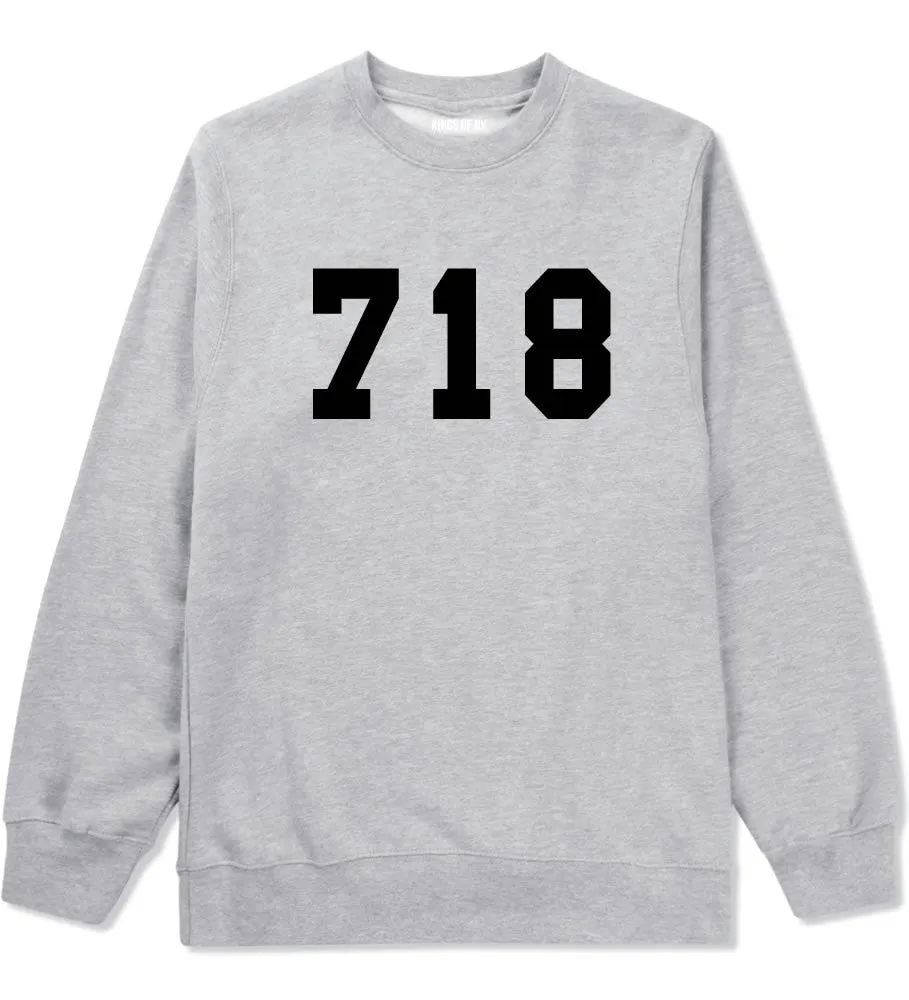 718 New York Area Code Crewneck Sweatshirt