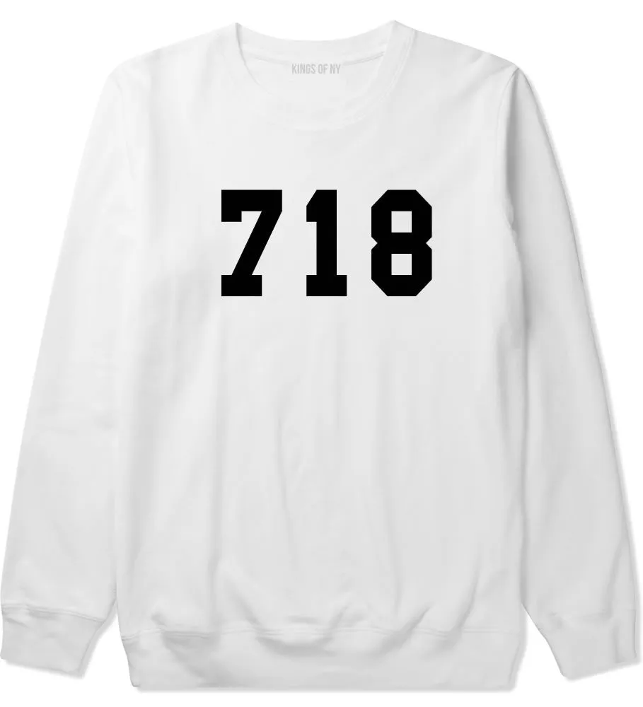 718 New York Area Code Crewneck Sweatshirt