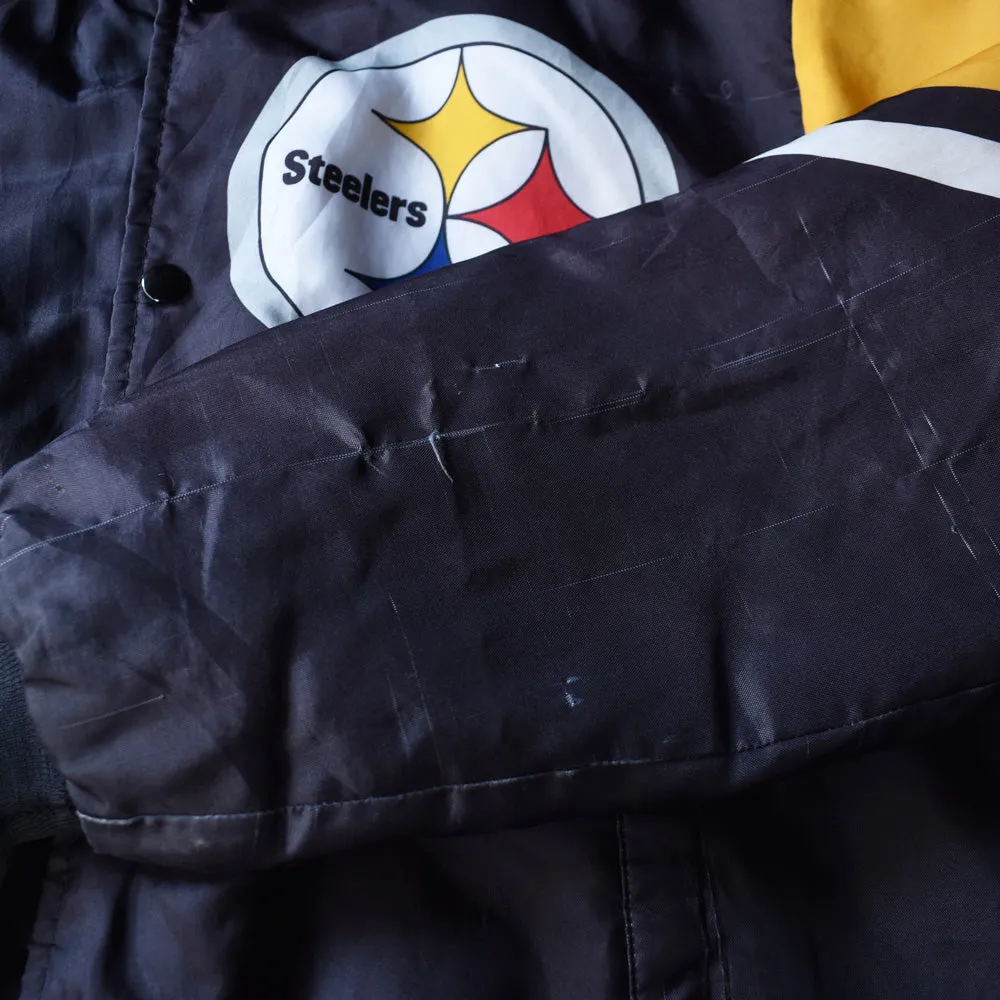 80's　Chalk Line “NFL Pittsburgh Steelers” ナイロン アワードジャケット　USA製　230401H