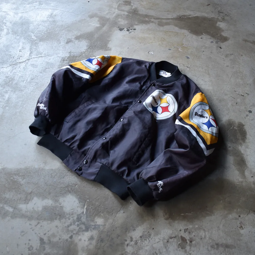 80's　Chalk Line “NFL Pittsburgh Steelers” ナイロン アワードジャケット　USA製　230401H