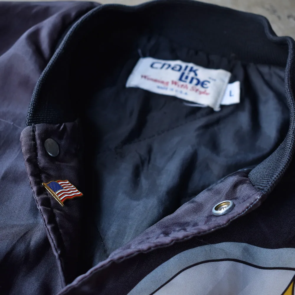 80's　Chalk Line “NFL Pittsburgh Steelers” ナイロン アワードジャケット　USA製　230401H