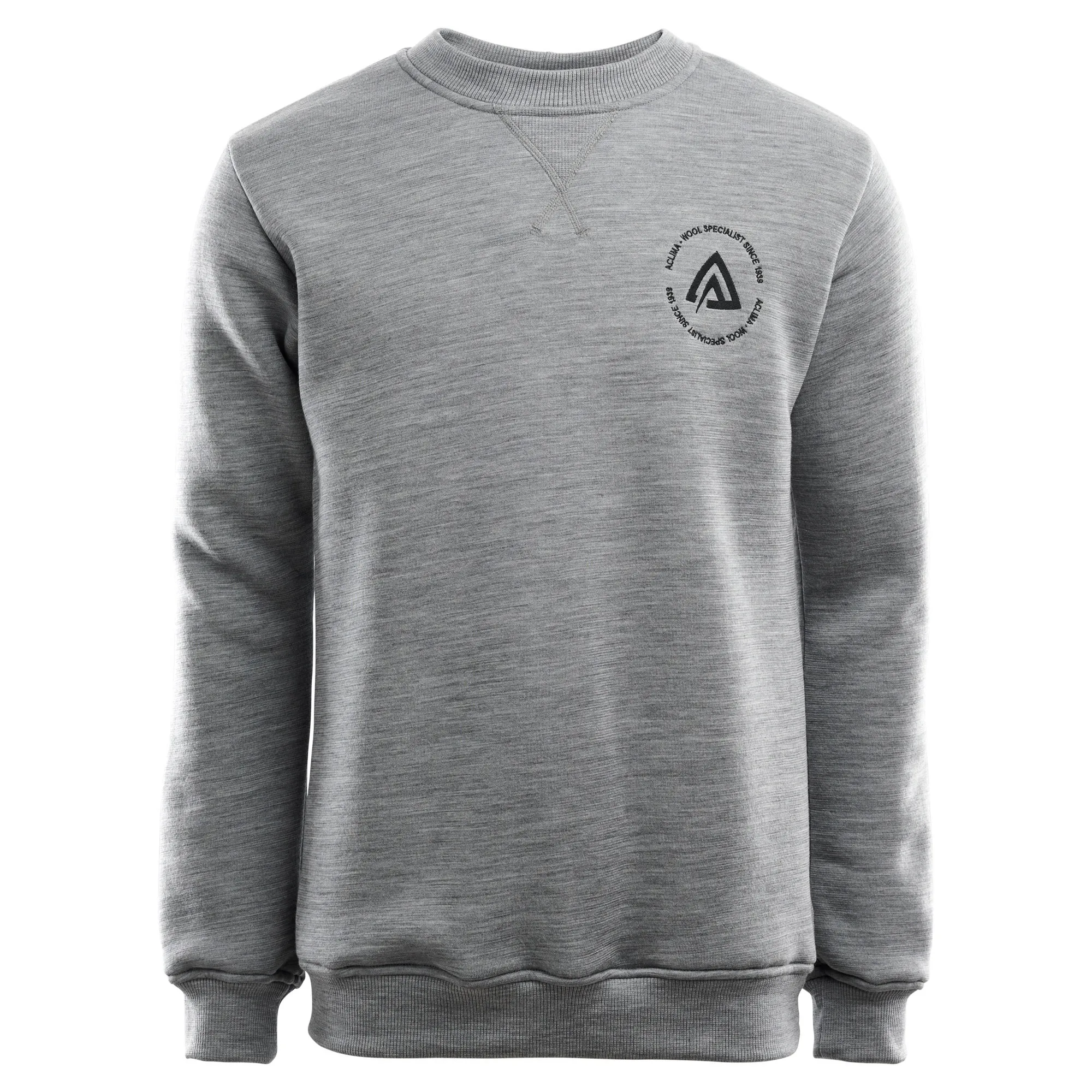 Aclima FleeceWool Crewneck Man Grey Mélange | Buy Aclima FleeceWool Crewneck Man Grey Mélange here | Outnorth
