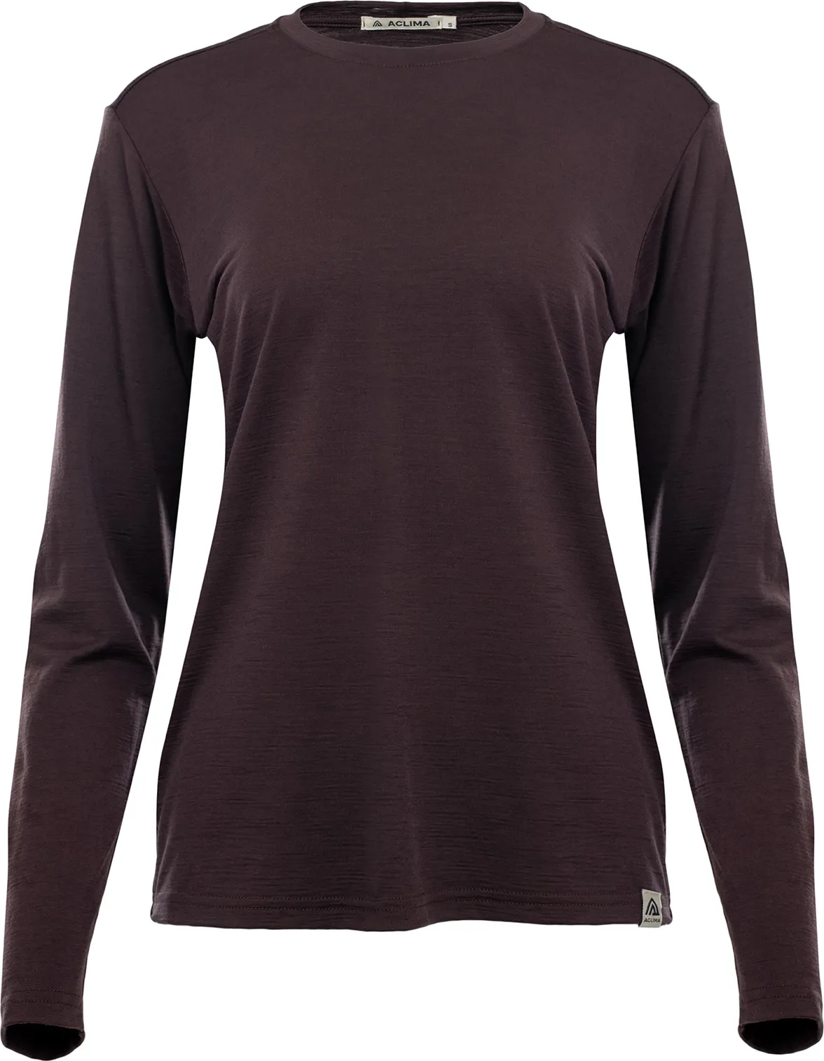 Aclima Women&#x27;s LightWool 180 Crewneck Chocolate Plum | Buy Aclima Women&#x27;s LightWool 180 Crewneck Chocolate Plum here | Outnorth