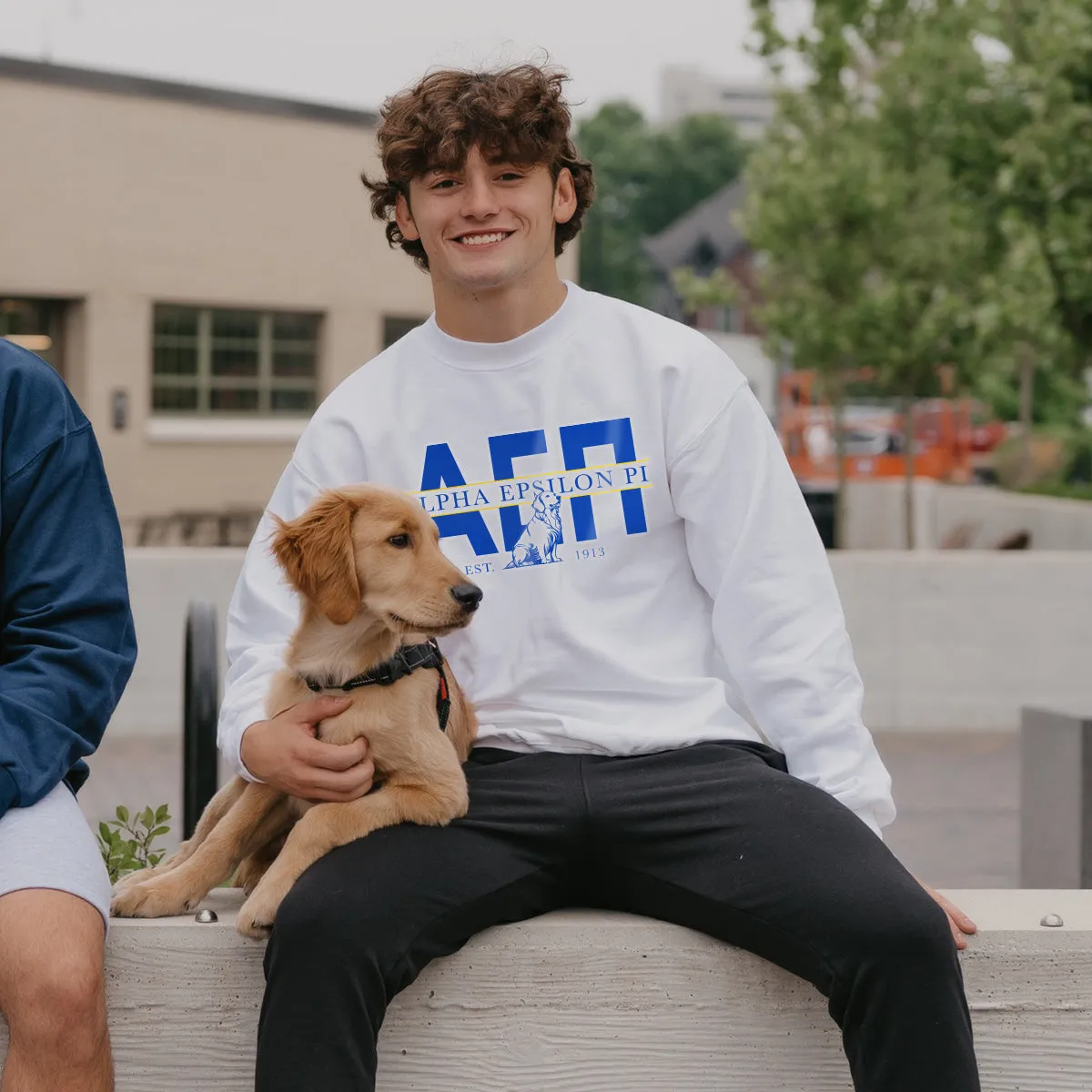 AEPi Golden Letters Crewneck