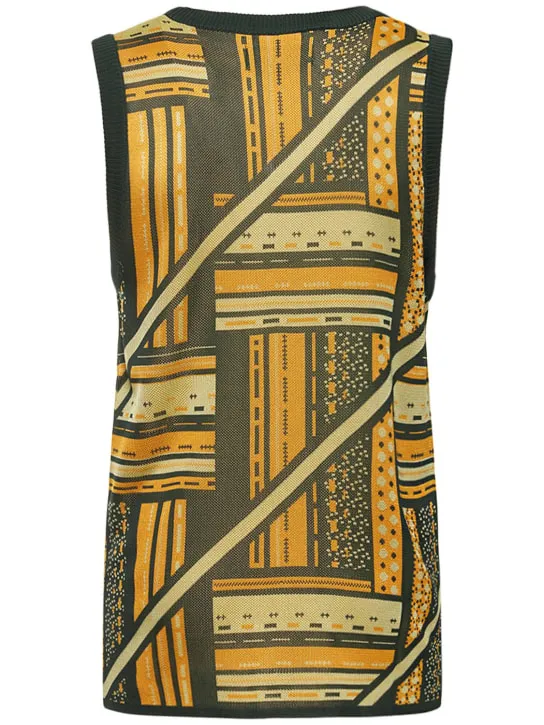Ahluwalia   Jacquard viscose knit tank top 