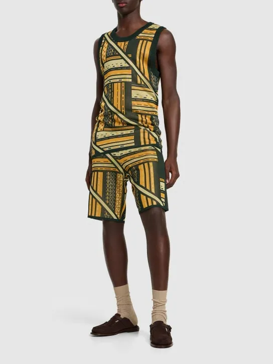 Ahluwalia   Jacquard viscose knit tank top 