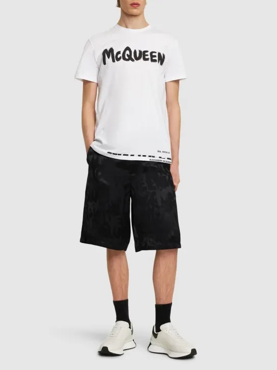 Alexander McQueen   Logo printed cotton jersey t-shirt 