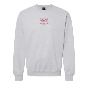 Alpha Sig Alumni Embroidered Greek letter Crewneck