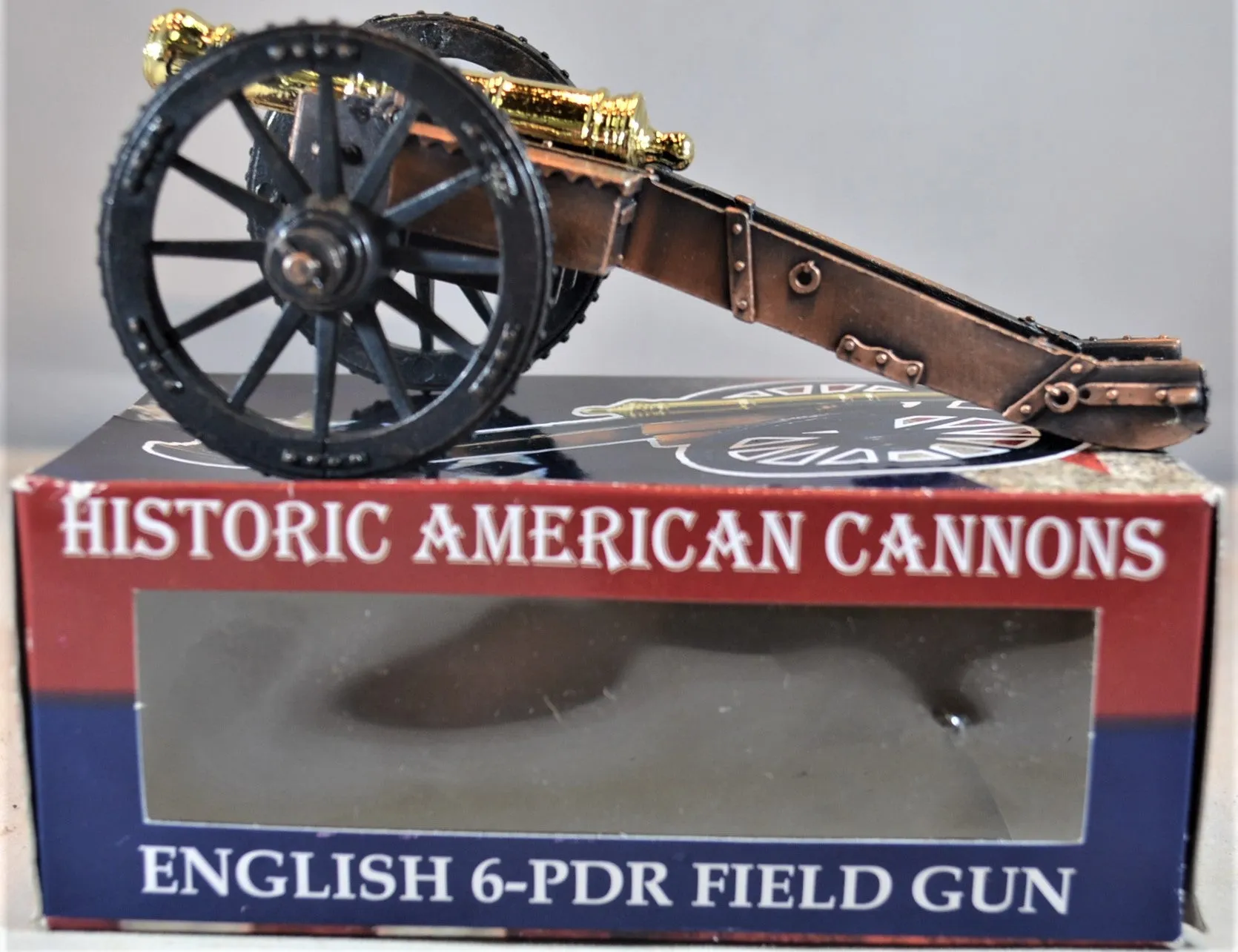 American Revolution Die-cast English 6 lb Field Cannon Gun Americana Large
