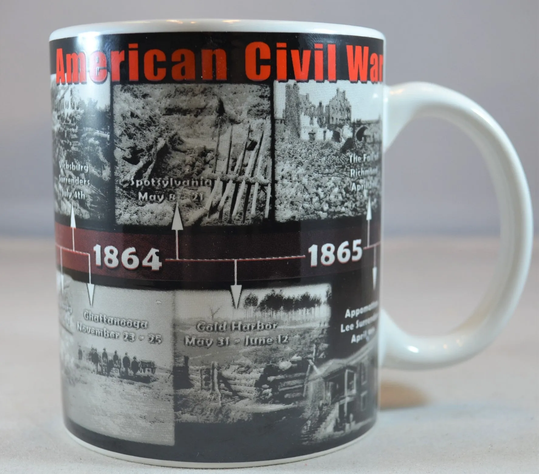 Americana Civil War Timeline Coffee Cup Mug