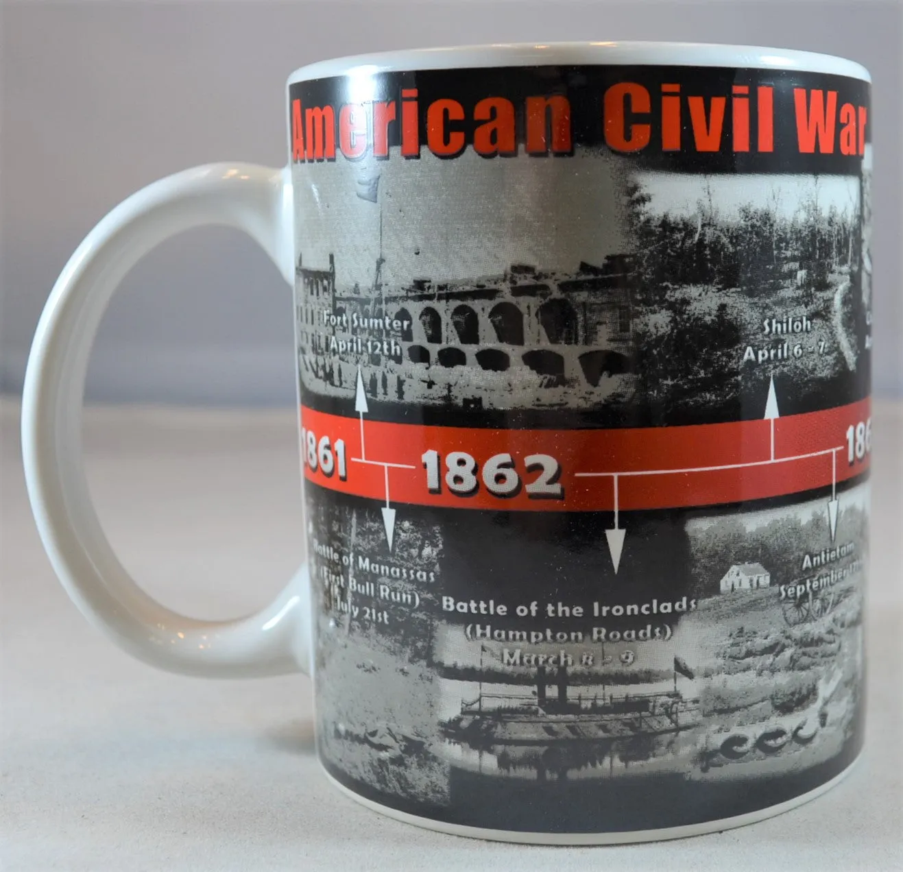 Americana Civil War Timeline Coffee Cup Mug