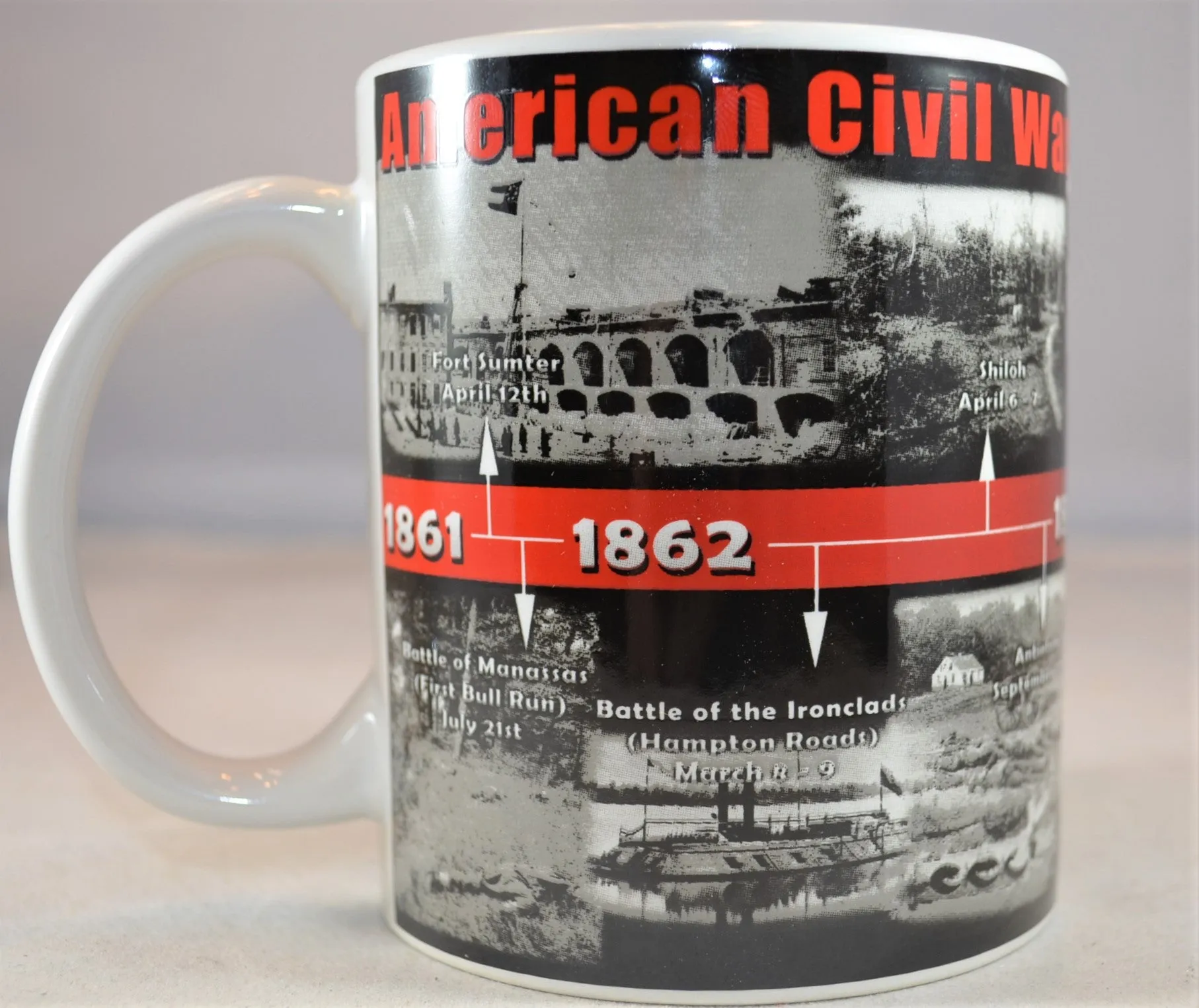 Americana Civil War Timeline Coffee Cup Mug