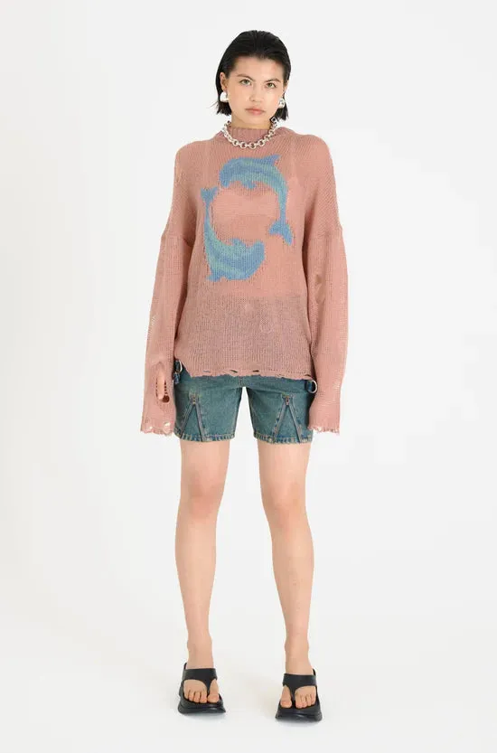 Aqua Graphic Knit