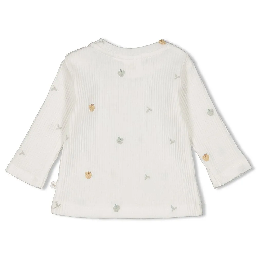 AUTUMN SWEETNESS - Super Sweet Embroidered Rib Knit Top