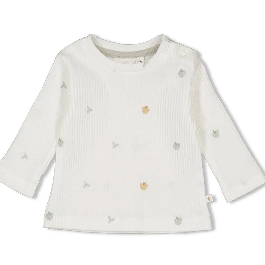 AUTUMN SWEETNESS - Super Sweet Embroidered Rib Knit Top