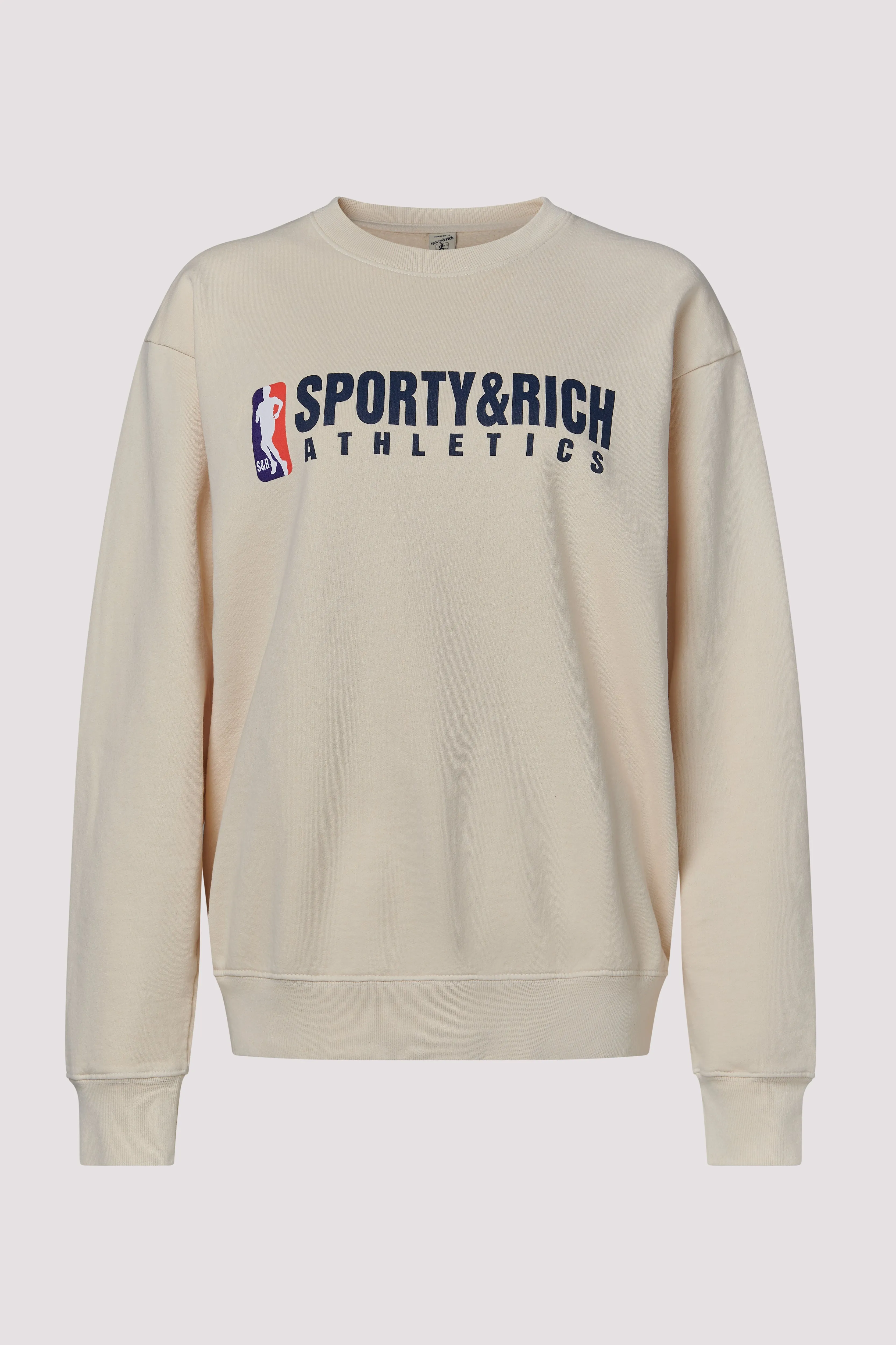 Beige Team Logo Crewneck Jumper