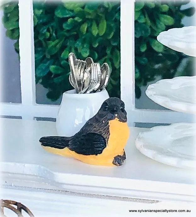 Bird - Black and Yellow - Miniature