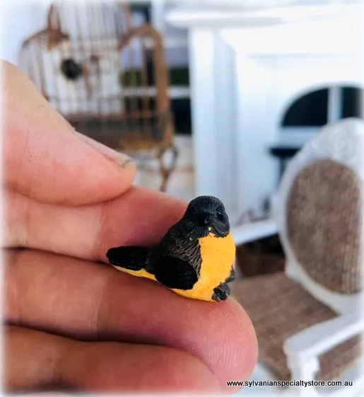 Bird - Black and Yellow - Miniature