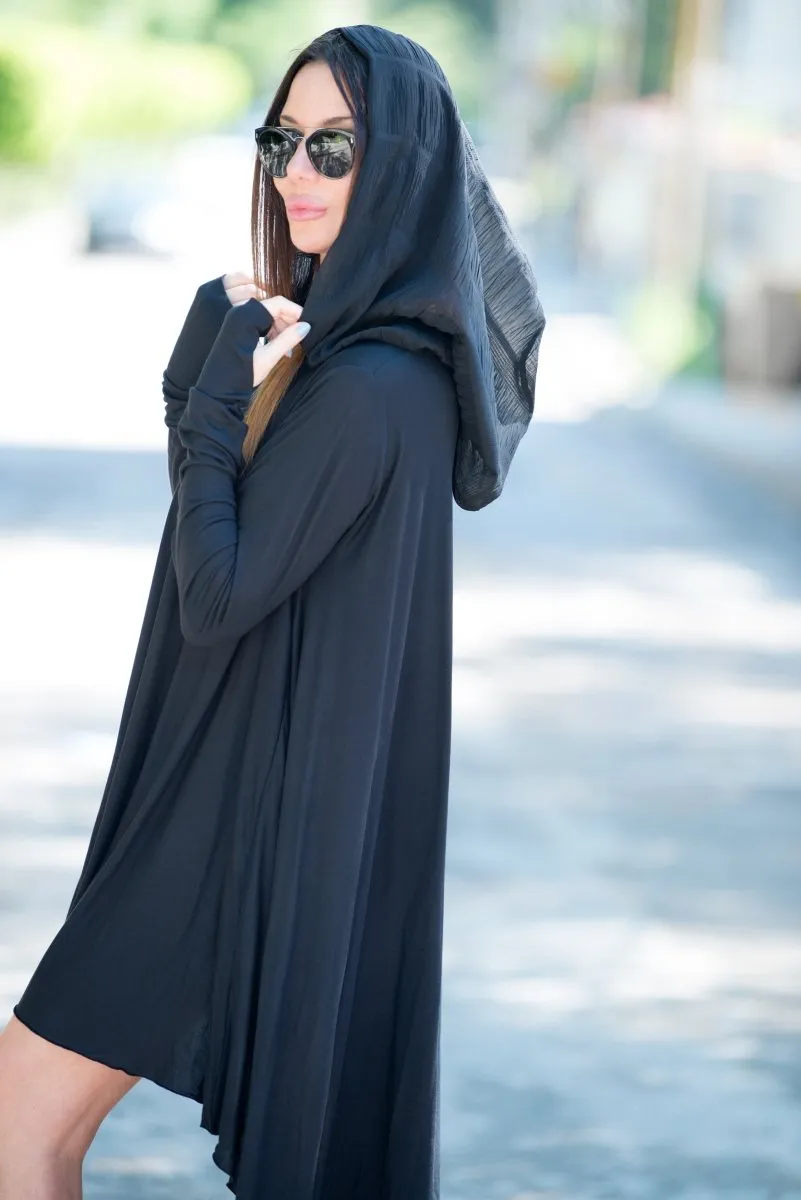 Black Long Jersey Tunic ANIE