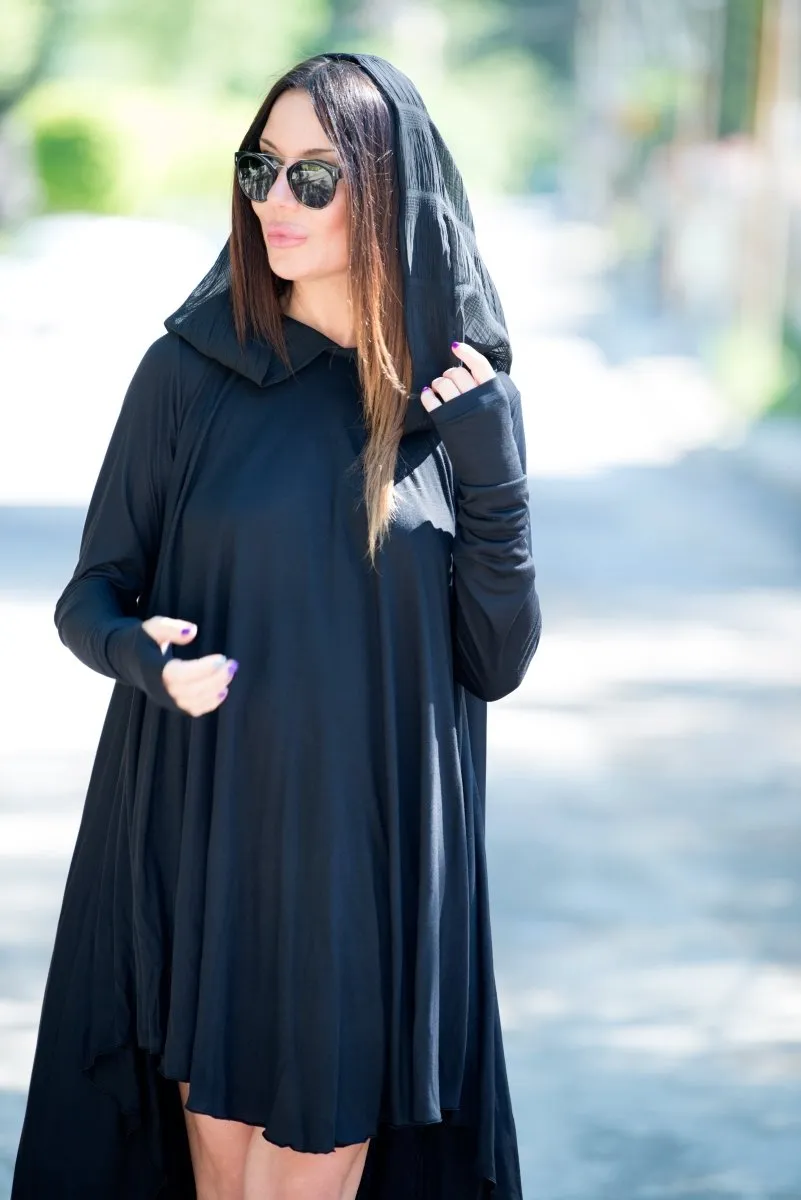 Black Long Jersey Tunic ANIE