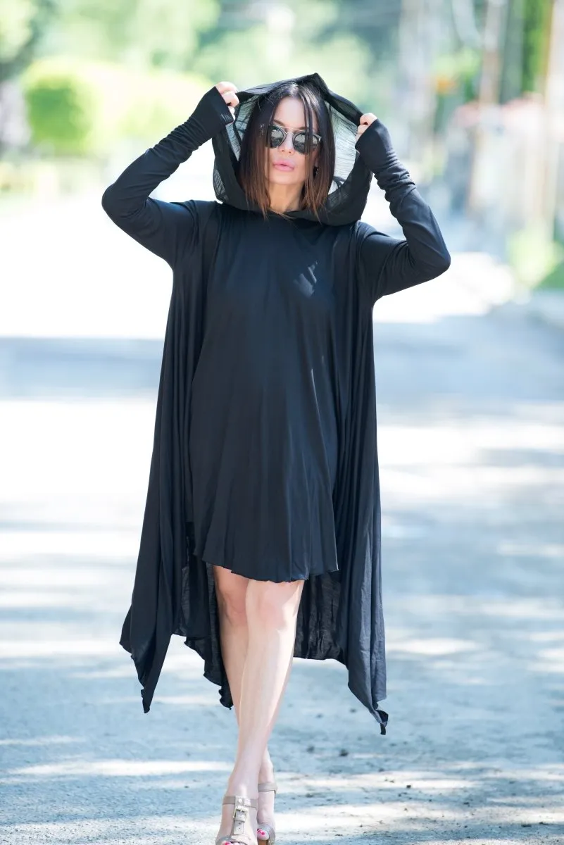 Black Long Jersey Tunic ANIE