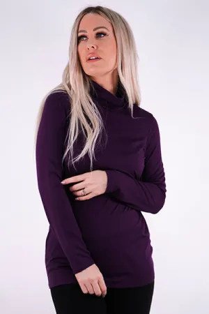 Black Long Sleeve Bamboo Turtle Neck