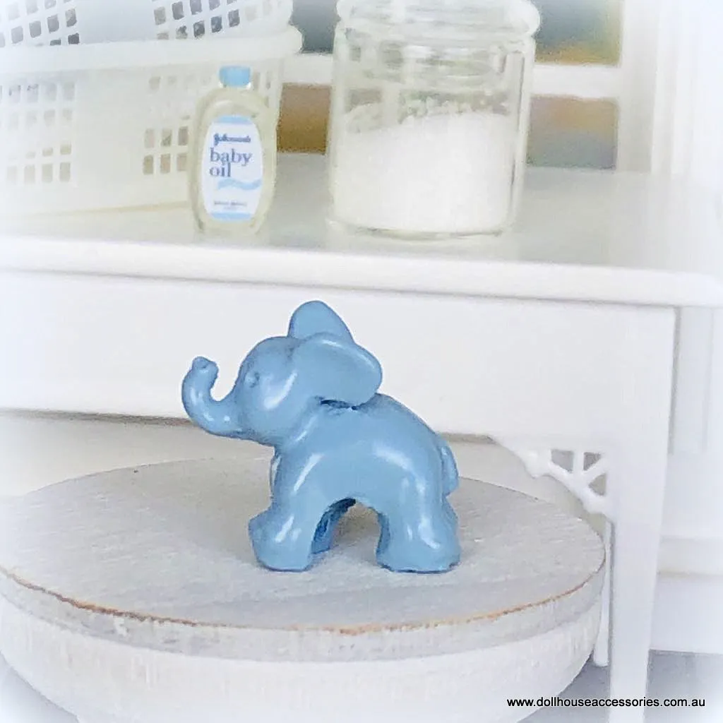 Blue Elephant Ornament - Miniature