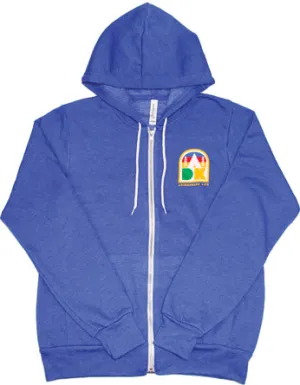 Blue Full-Zip Hoodie Sweatshirt