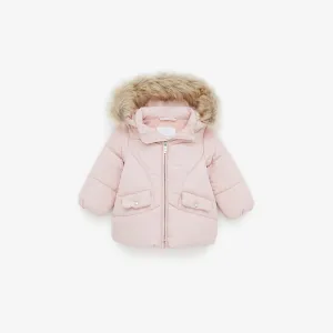 Blue puffer jacket