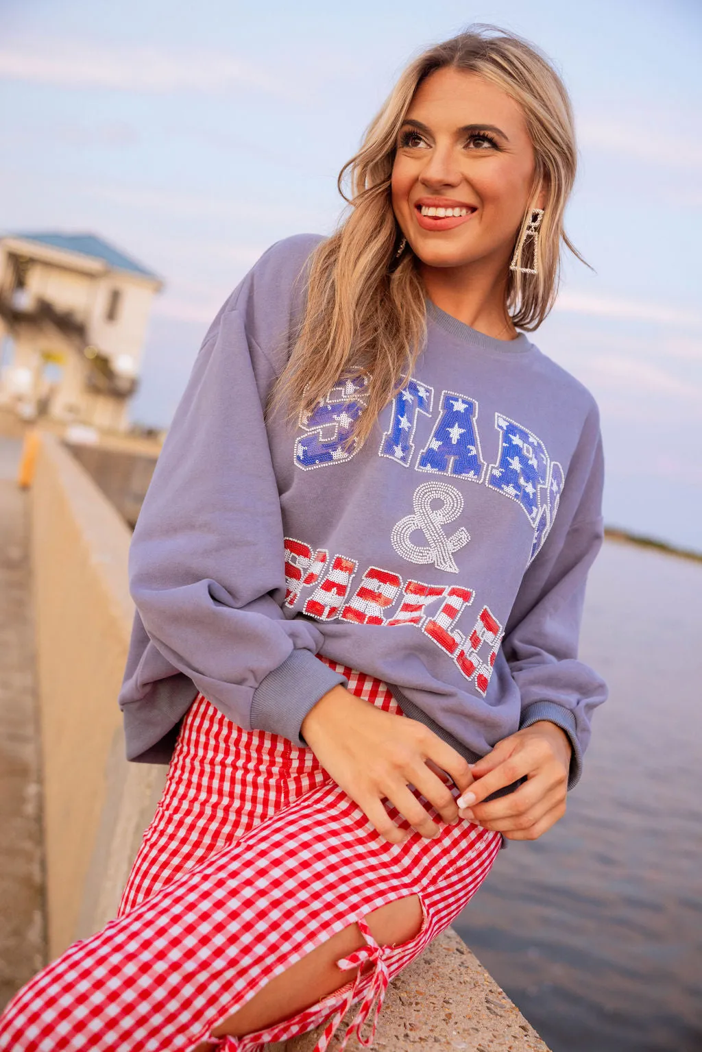 Blue 'Stars & Sparkles' Sweatshirt