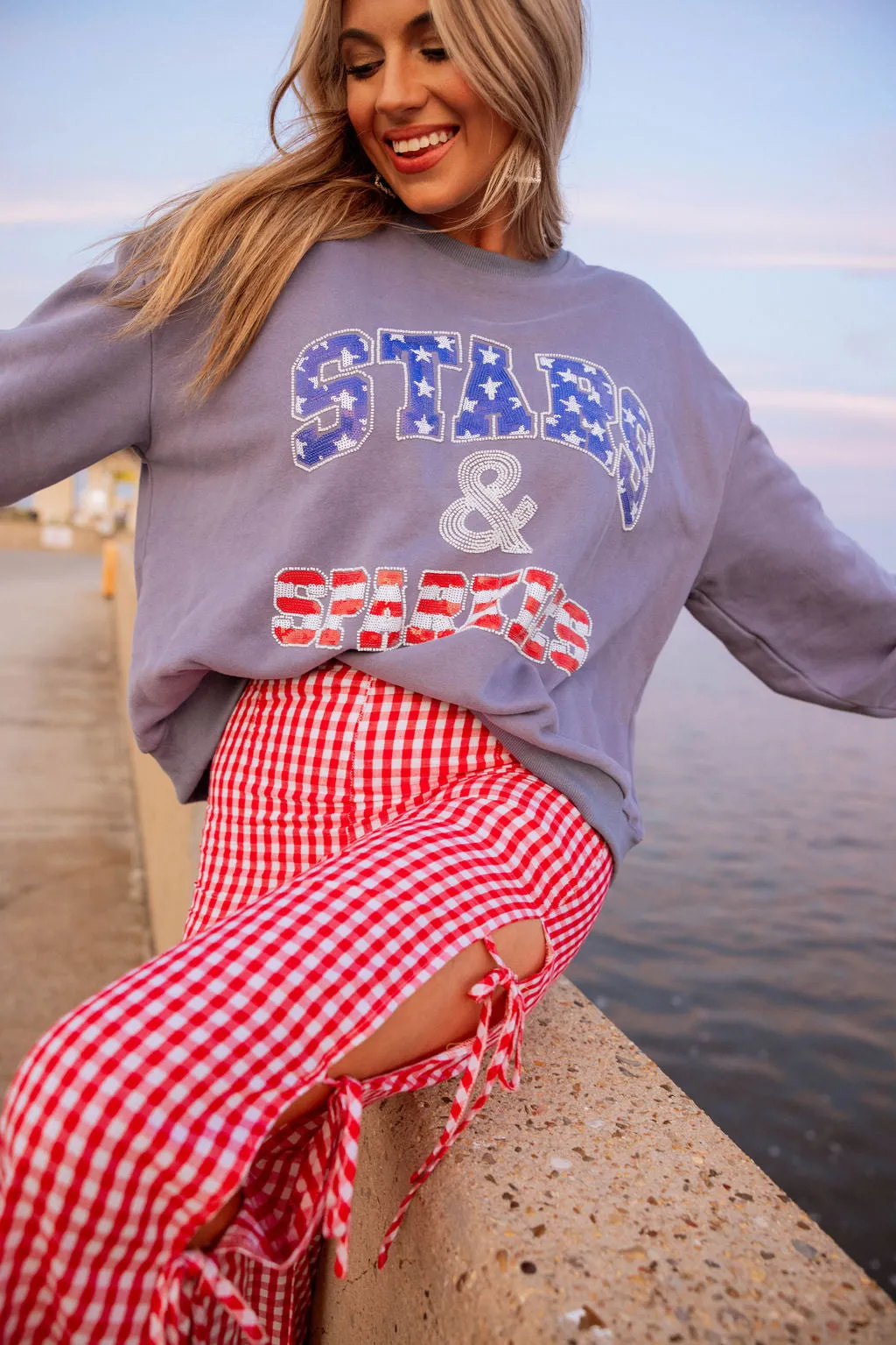 Blue 'Stars & Sparkles' Sweatshirt