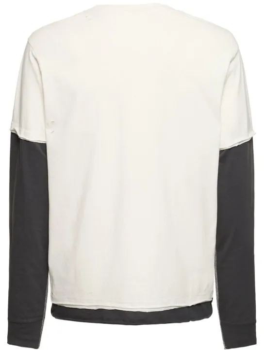 Bluemarble   Printed cotton jersey l/s t-shirt 
