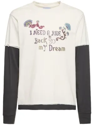 Bluemarble   Printed cotton jersey l/s t-shirt 