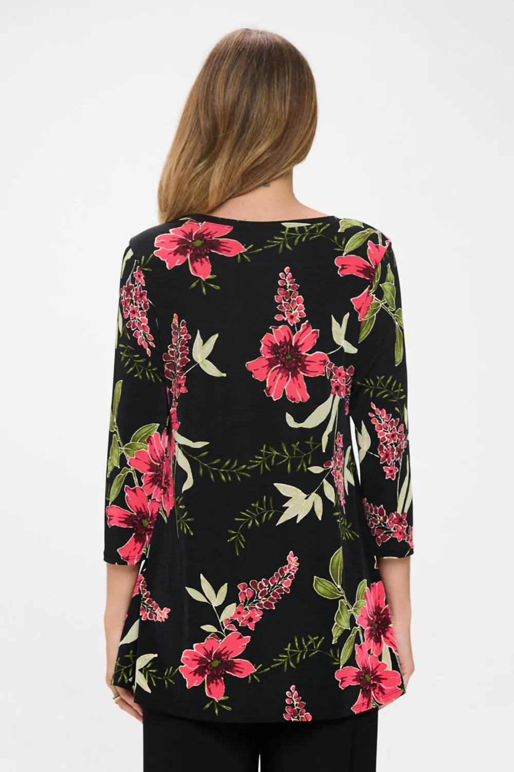 BNS Round Nk Band Tunic Top-3045BN-QRP1-W431