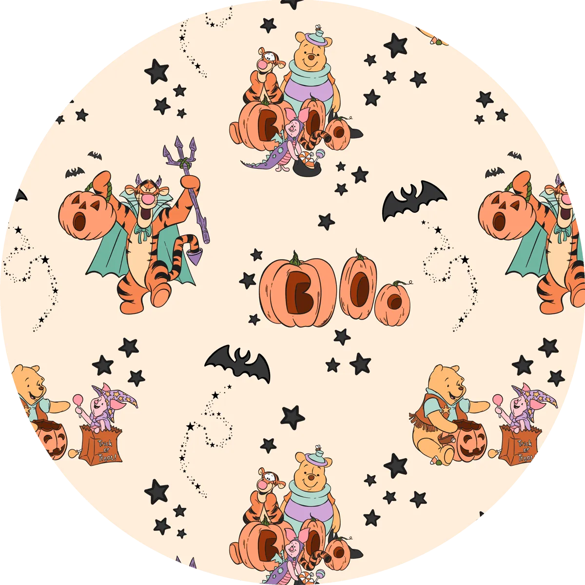 Boo Bash Pooh Boo - Kids Crew Neck Sweatshirt