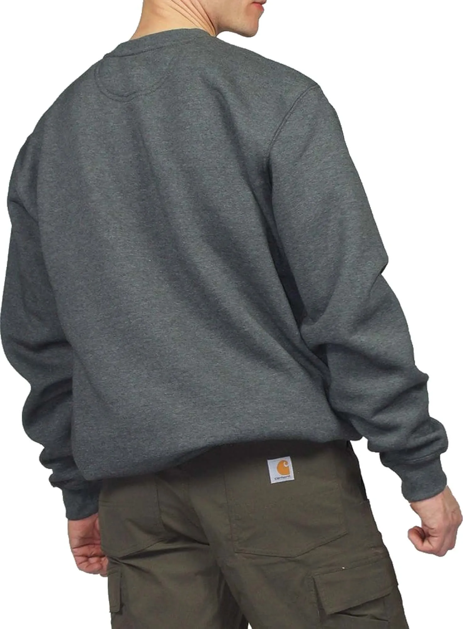 Carhartt Men&#x27;s Midweight Crewneck Sweatshirt Carbon Heather | Buy Carhartt Men&#x27;s Midweight Crewneck Sweatshirt Carbon Heather here | Outnorth