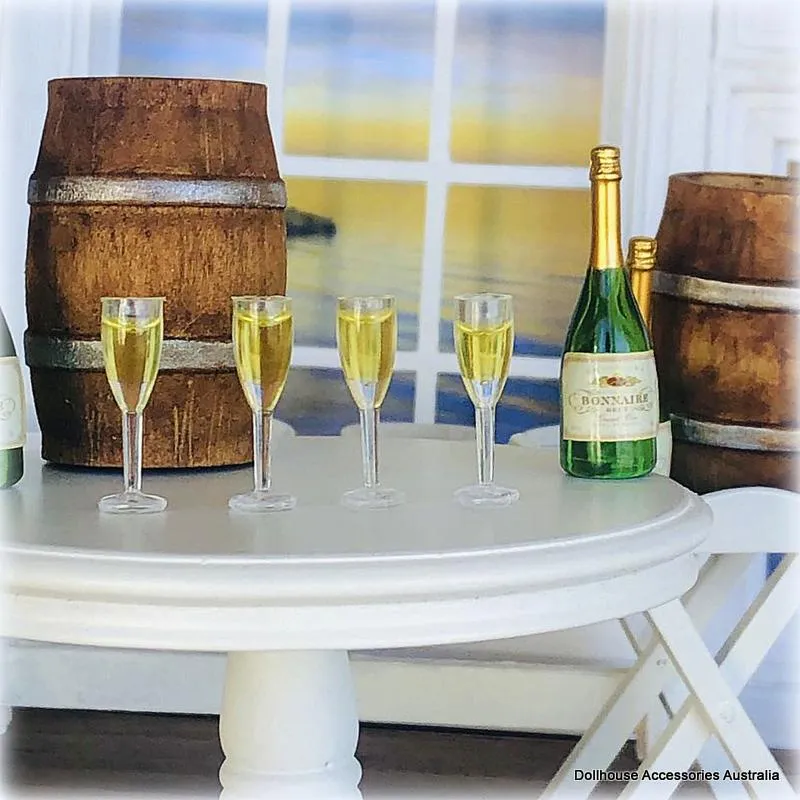 Champagne Glasses -x 4 - Miniature