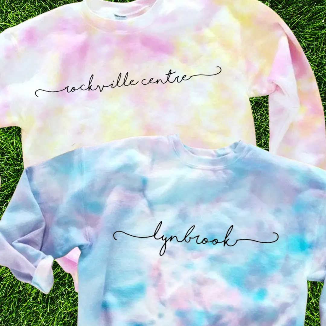Child Tie-Dye Crewneck Sweatshirt - LI Town