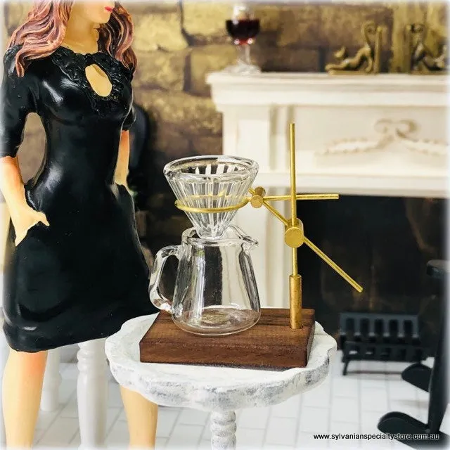 Coffee Brewing Kit - Glass - 4.5 cm high - Miniature - Can make real miniature coffee!