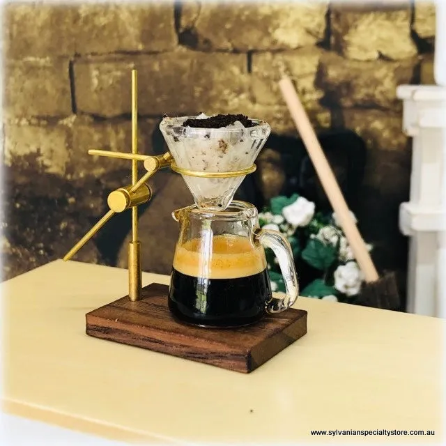 Coffee Brewing Kit - Glass - 4.5 cm high - Miniature - Can make real miniature coffee!