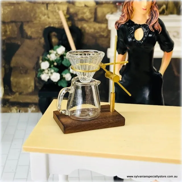 Coffee Brewing Kit - Glass - 4.5 cm high - Miniature - Can make real miniature coffee!