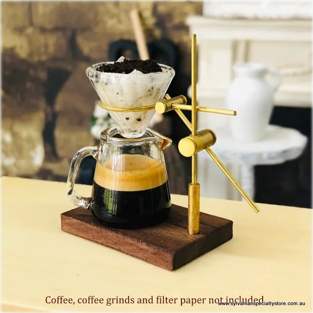 Coffee Brewing Kit - Glass - 4.5 cm high - Miniature - Can make real miniature coffee!