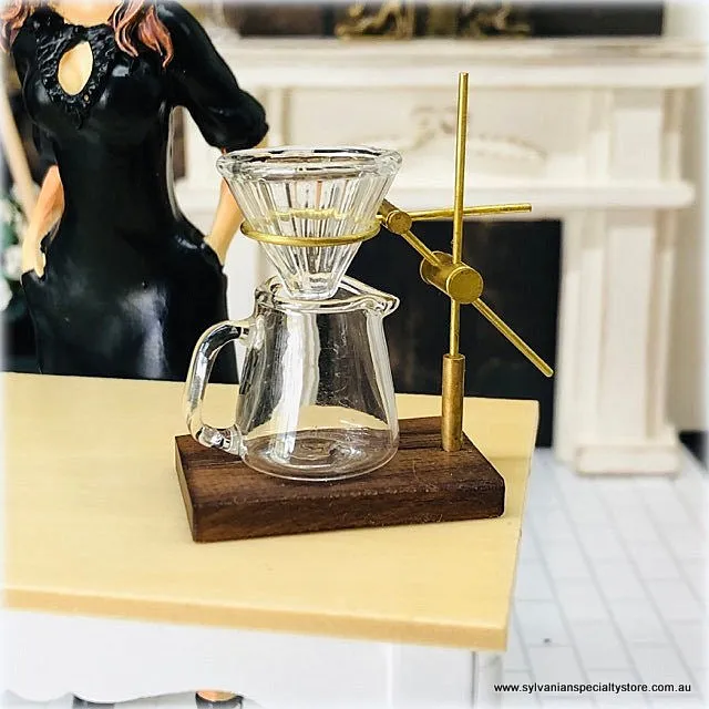 Coffee Brewing Kit - Glass - 4.5 cm high - Miniature - Can make real miniature coffee!
