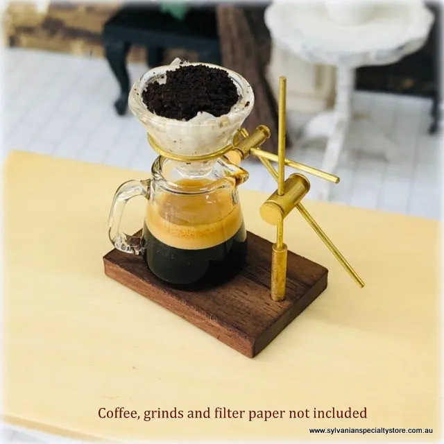 Coffee Brewing Kit - Glass - 4.5 cm high - Miniature - Can make real miniature coffee!