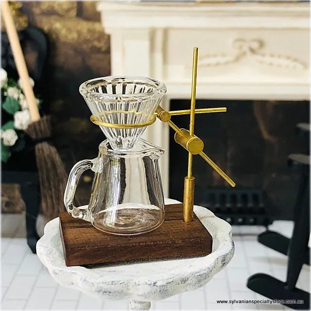 Coffee Brewing Kit - Glass - 4.5 cm high - Miniature - Can make real miniature coffee!
