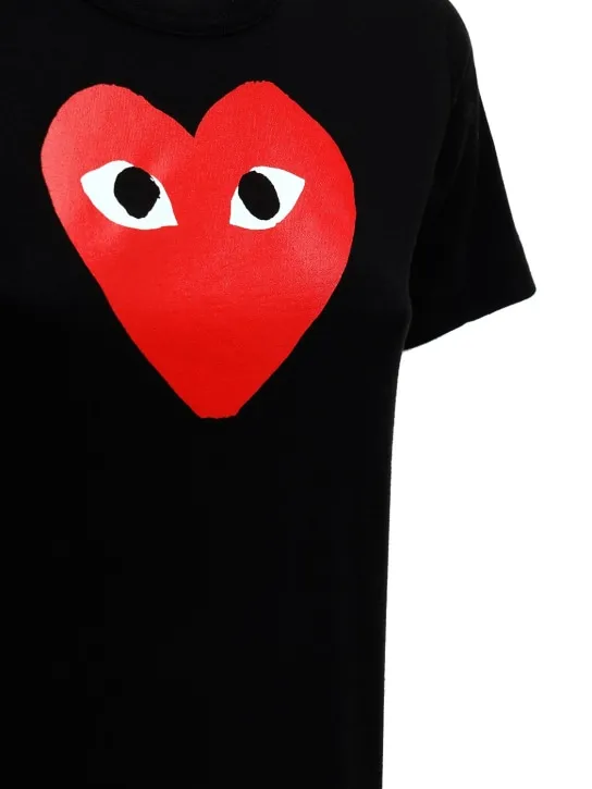 Comme des Garçons Play   Printed heart cotton t-shirt 