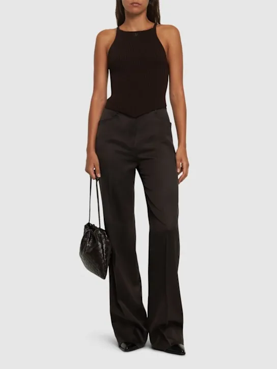 Courreges   Pointy hem rib knit tank top 
