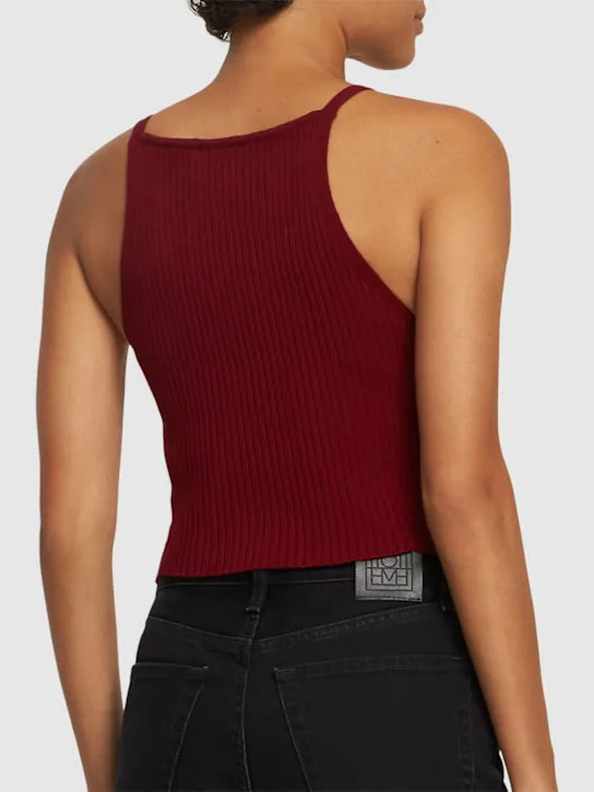 Courreges   Pointy hem rib knit tank top 