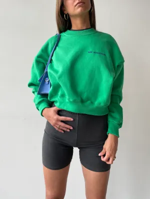 Cropped Irish Green Crewneck